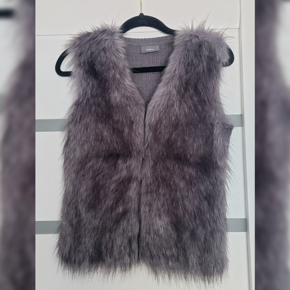 Faux Fur Sweater Vest